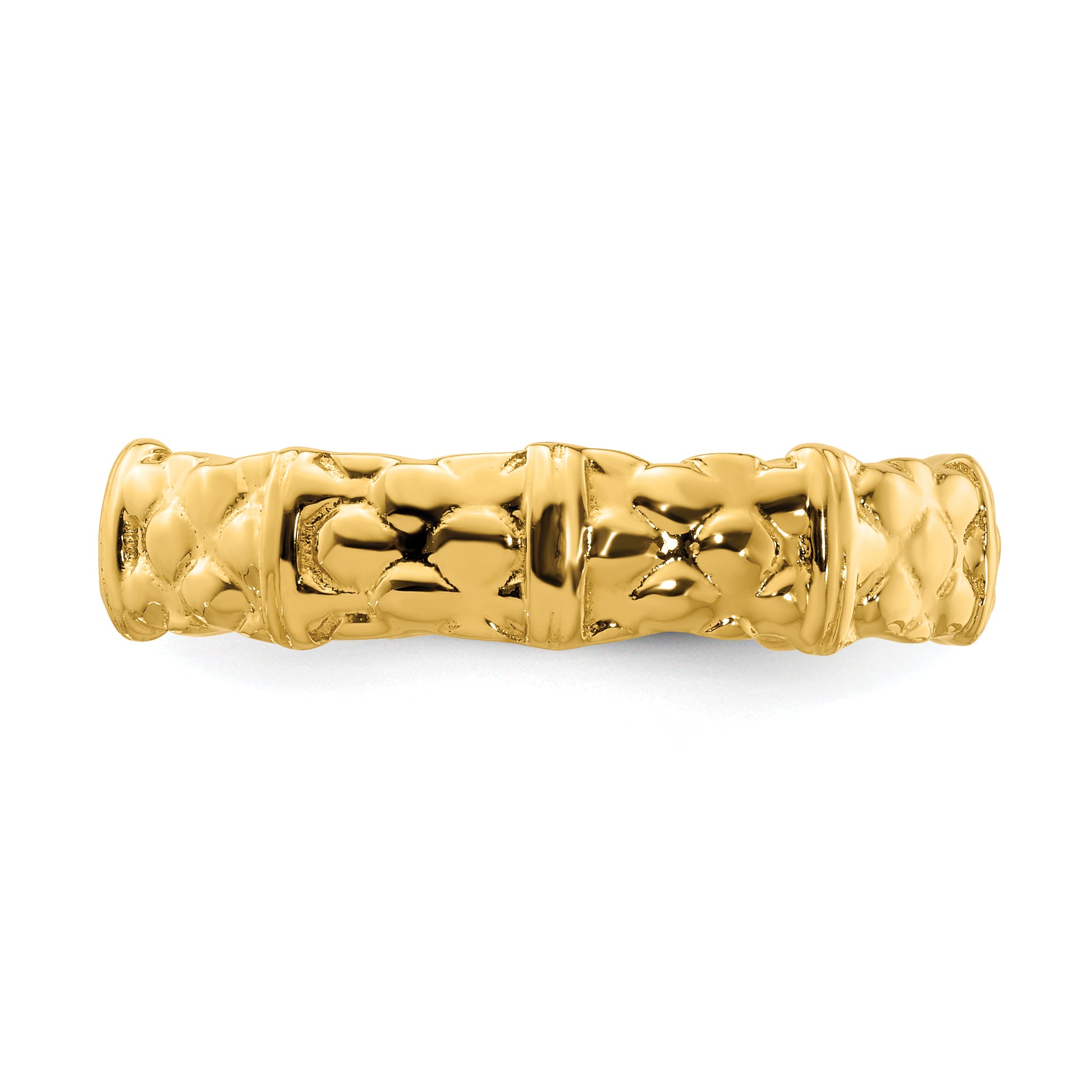 Sterling Silver Stackable Expressions Gold Plated Ring