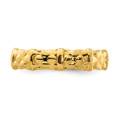 Sterling Silver Stackable Expressions Gold Plated Ring