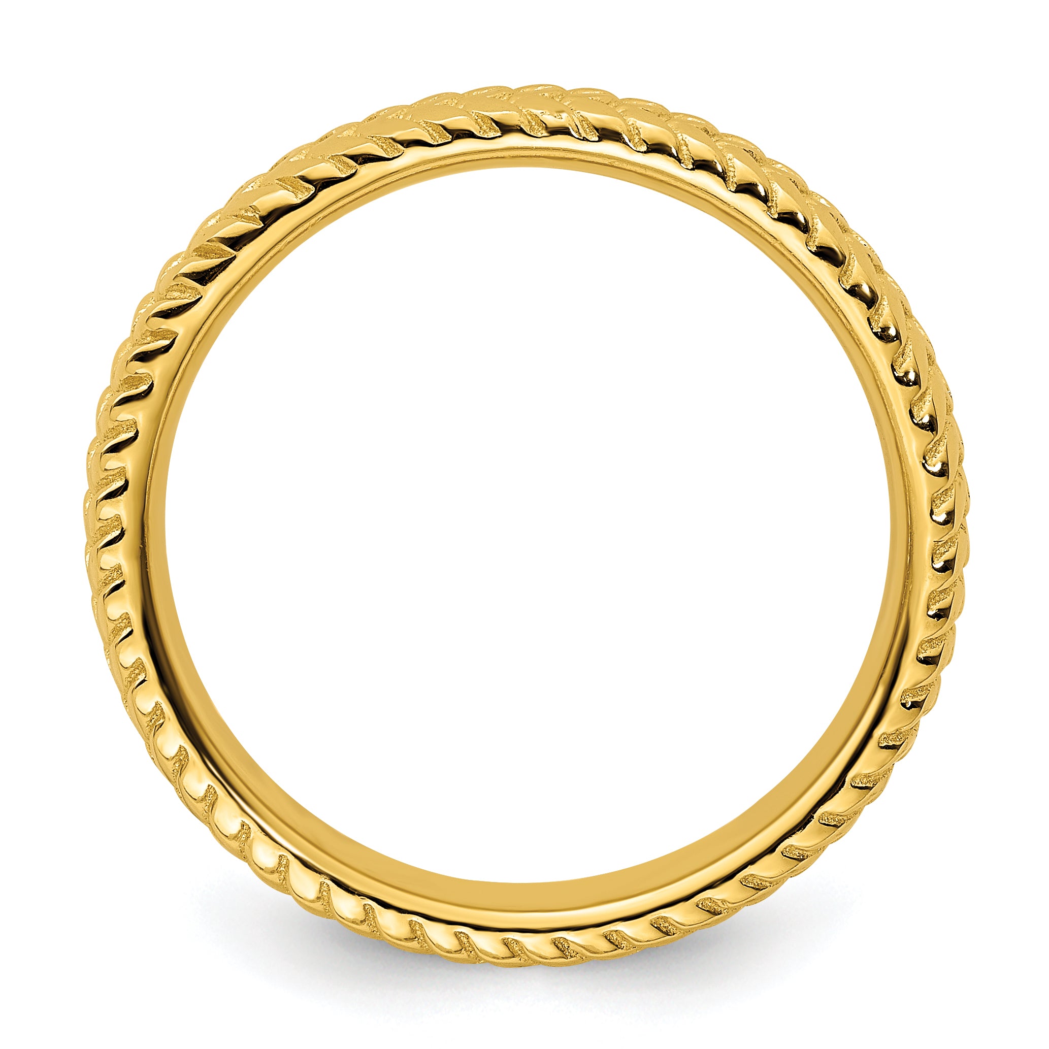 Sterling Silver Stackable Expressions Gold Plated Ring