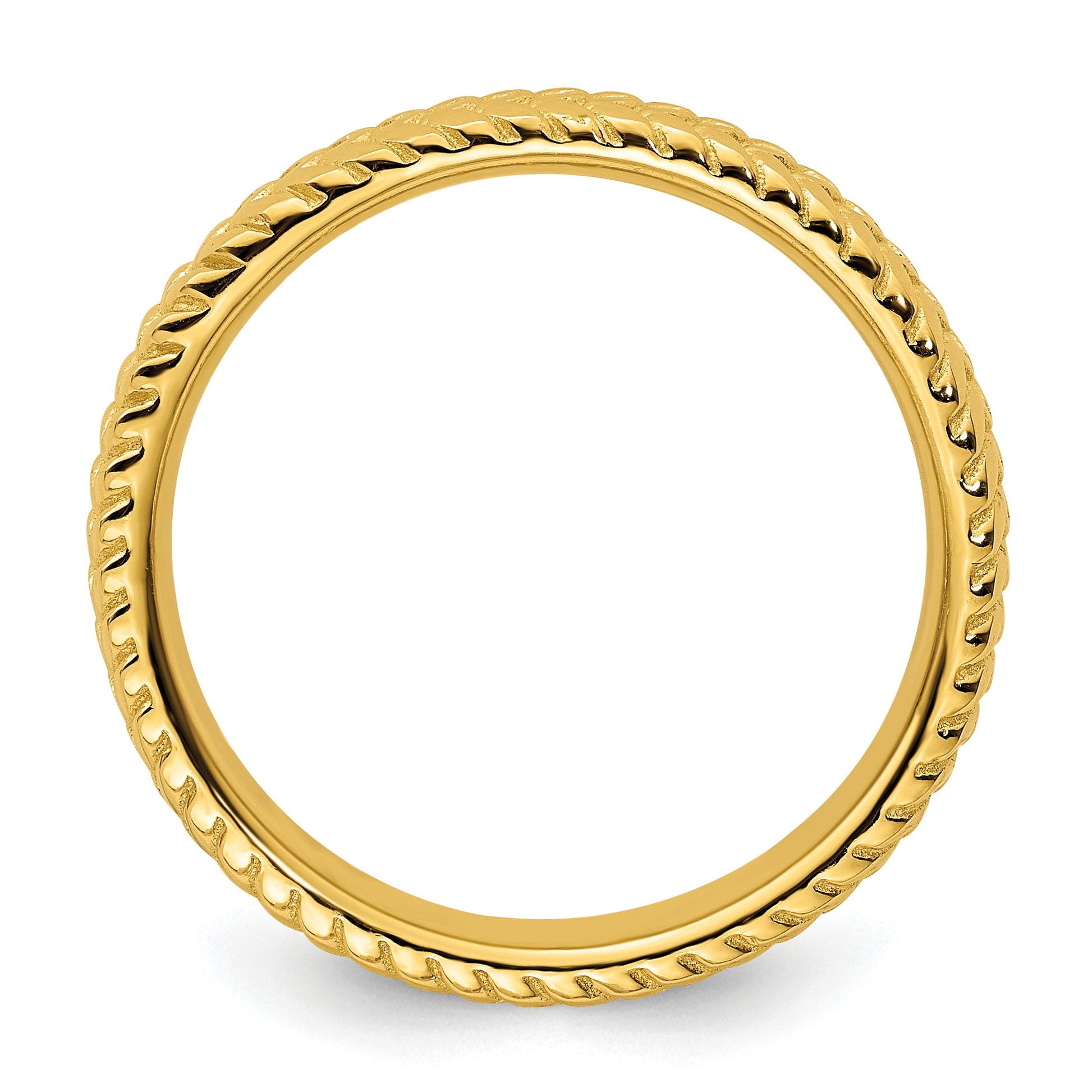 Sterling Silver Stackable Expressions Gold Plated Ring