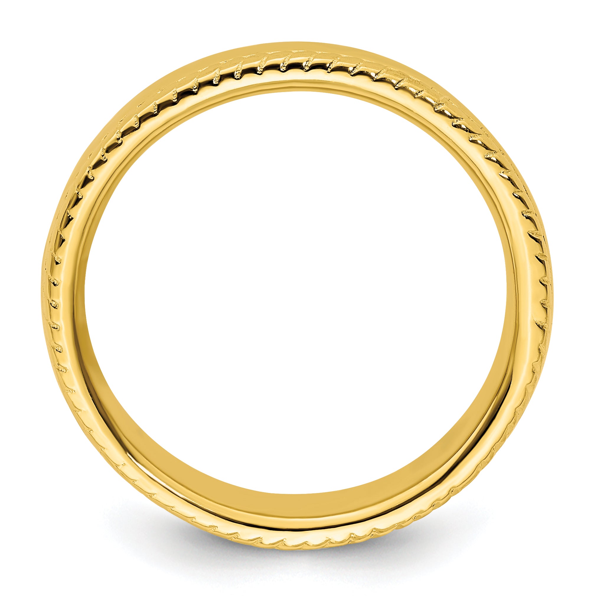 Sterling Silver Stackable Expressions Gold Plated Ring