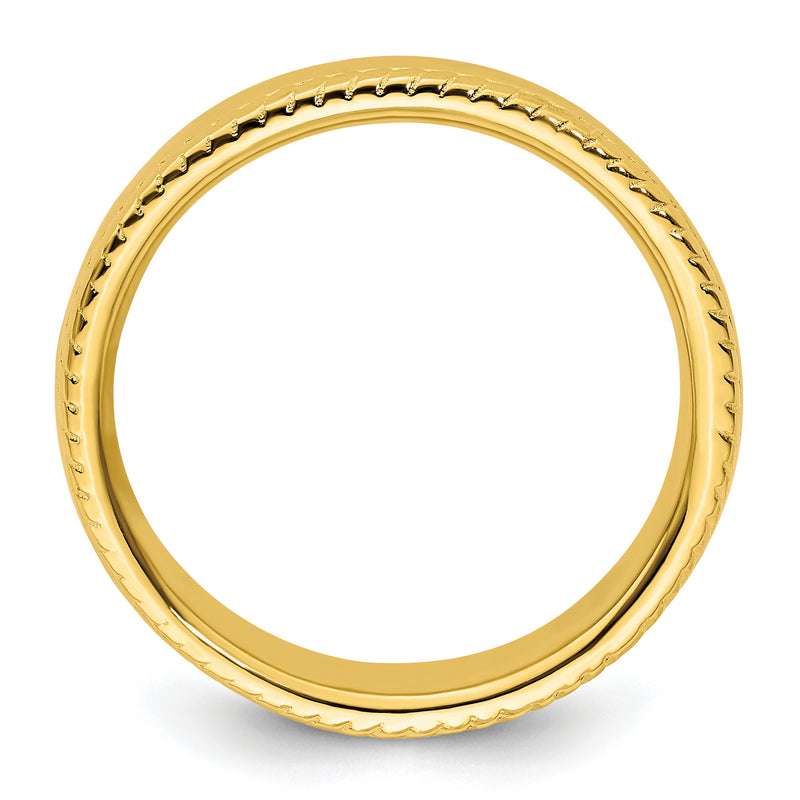 Sterling Silver Stackable Expressions Gold Plated Ring
