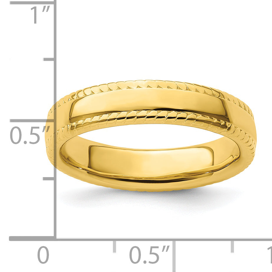 Sterling Silver Stackable Expressions Gold Plated Ring