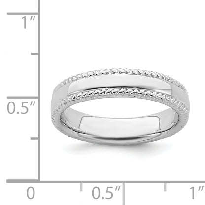 Sterling Silver Stackable Expressions Rhodium Ring