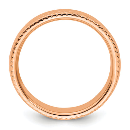 Sterling Silver Stackable Expressions Pink Plated Ring