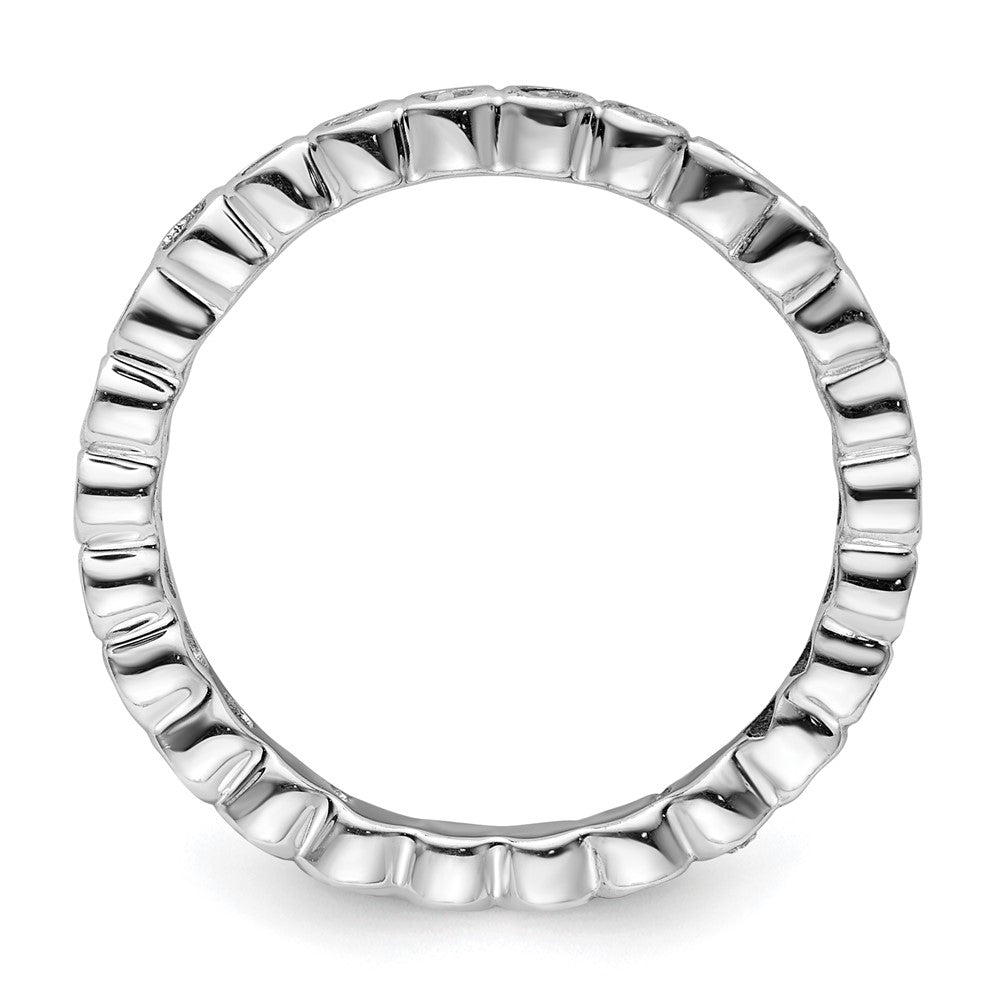 Sterling Silver Stackable Expressions Diamond Ring (Size 7 Only)