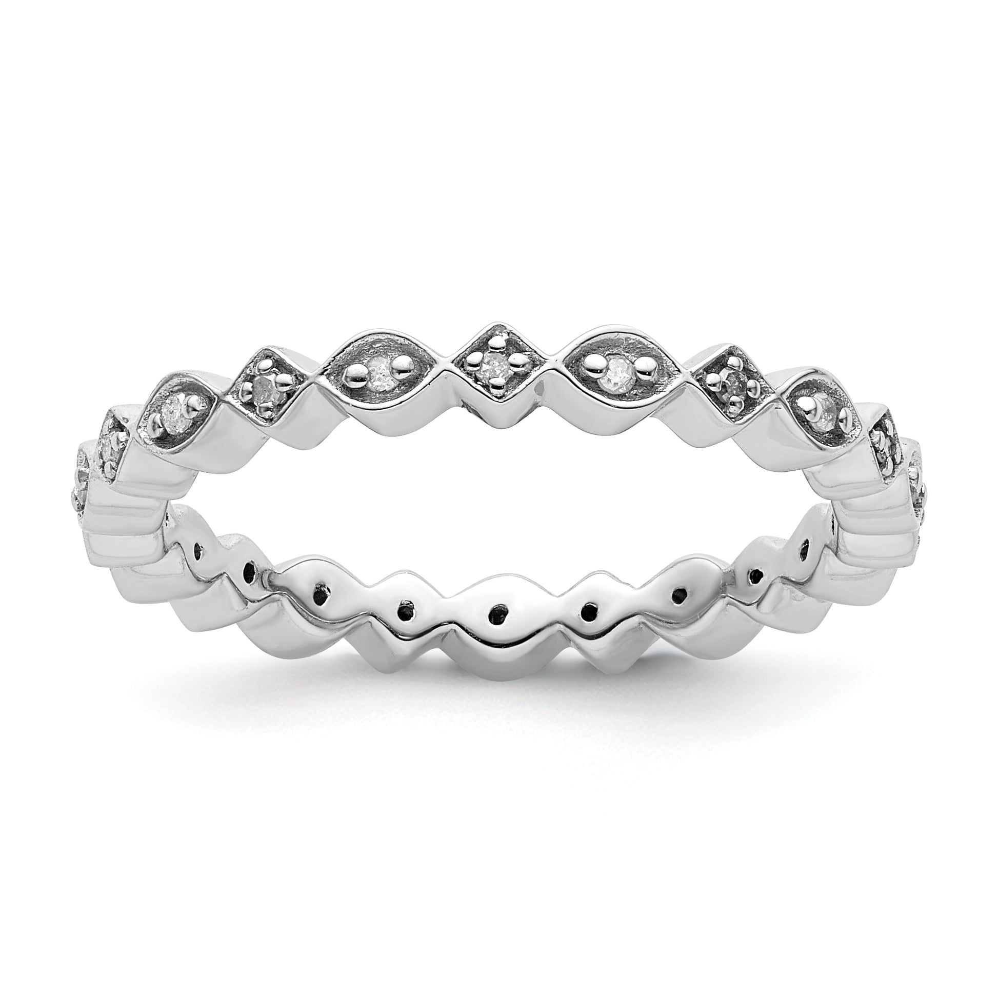 Sterling Silver Stackable Expressions Diamond Ring
