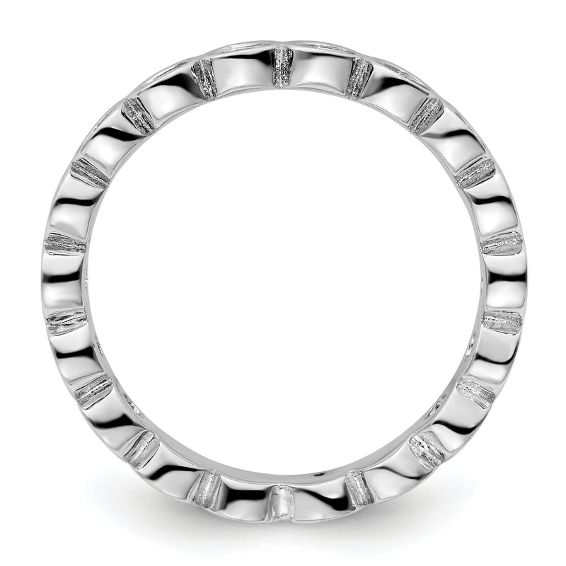 Sterling Silver Stackable Expressions Aquamarine Ring