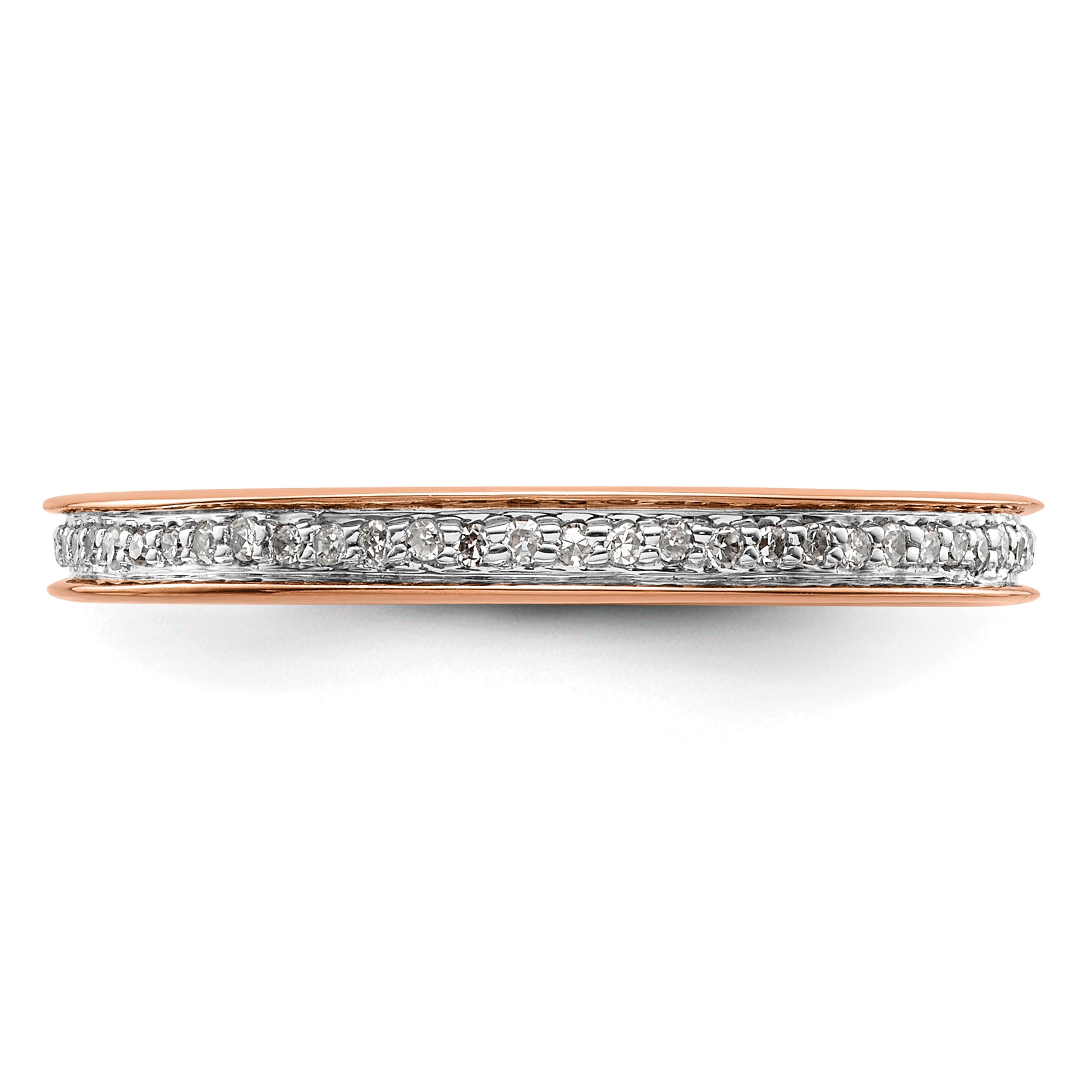 Sterling Silver Stackable Expressions & Diamonds Pink Plated Ring