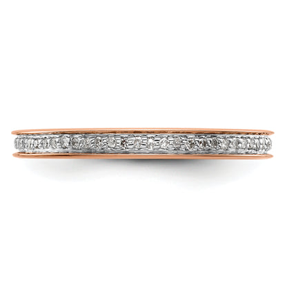 Sterling Silver Stackable Expressions & Diamonds Pink Plated Ring