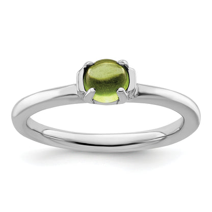 Sterling Silver Stackable Expressions Polished Peridot Ring