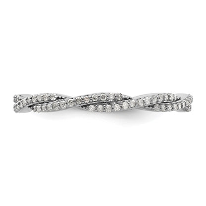 Sterling Silver Stackable Expressions Polished Diamond Ring