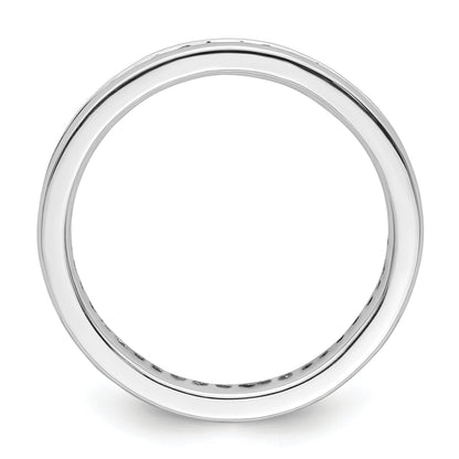 Sterling Silver Stackable Expressions Polished Created Sapphire Ring