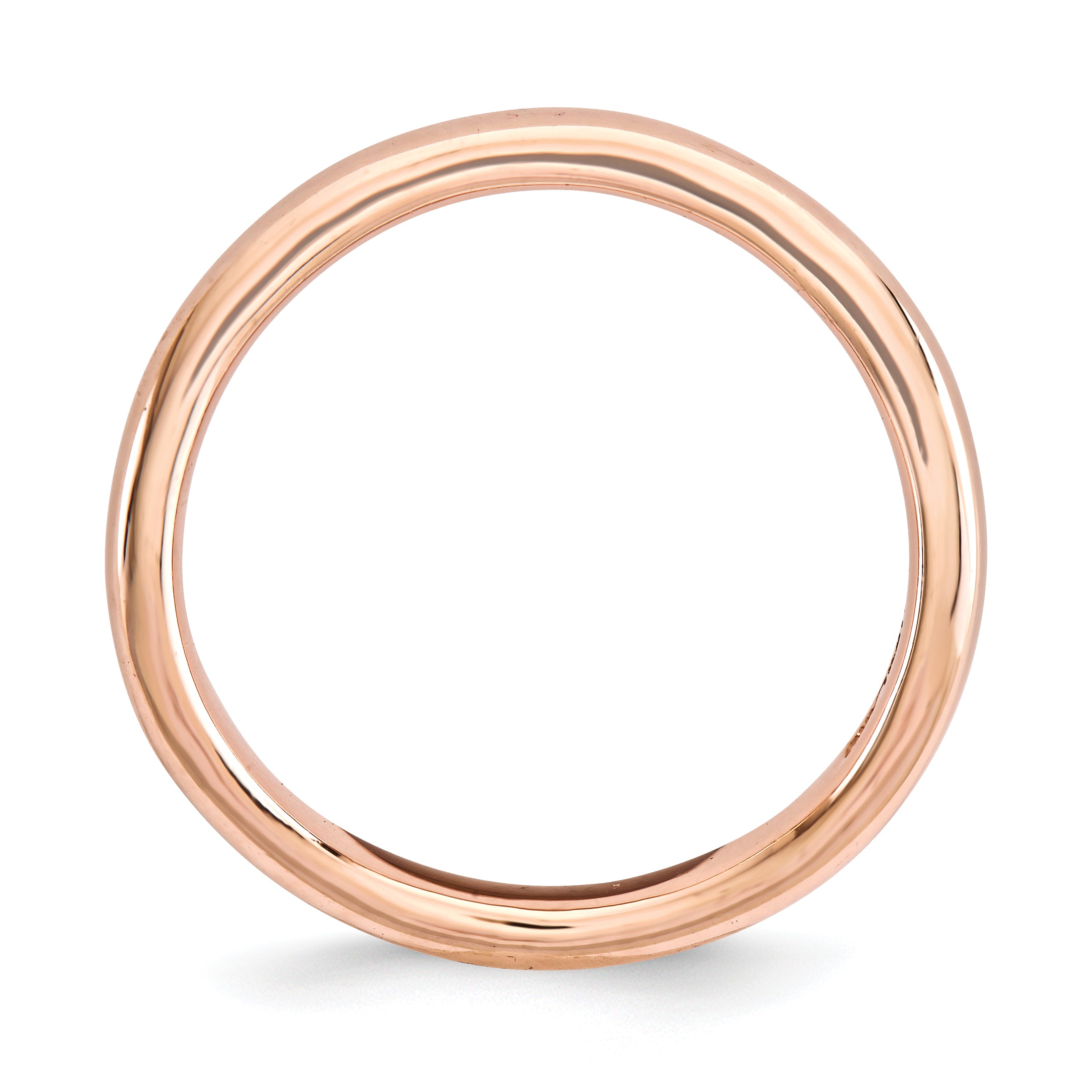 Sterling Silver Stackable Expressions Polished Pink Plate Wave Ring