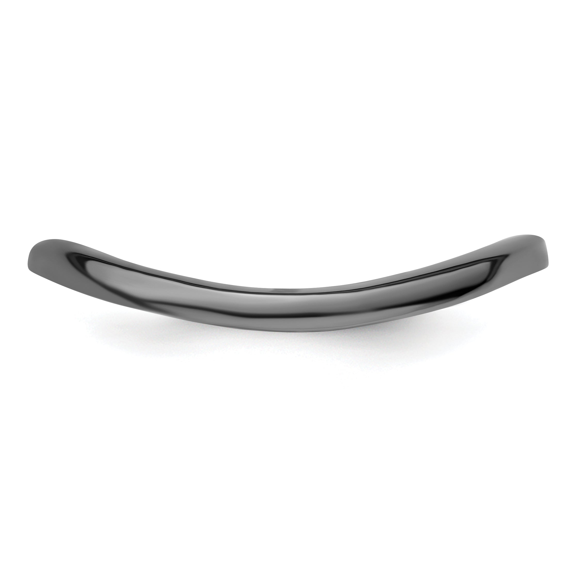 Sterling Silver Stackable Expressions Polished Black Plated Wave Ring
