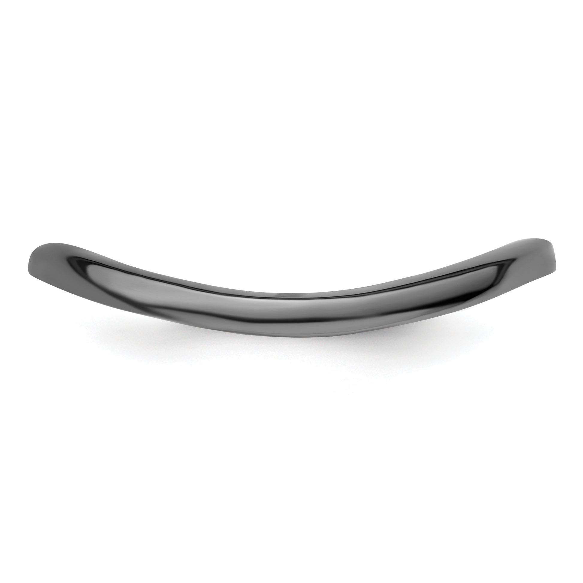 Sterling Silver Stackable Expressions Polished Black Plated Wave Ring