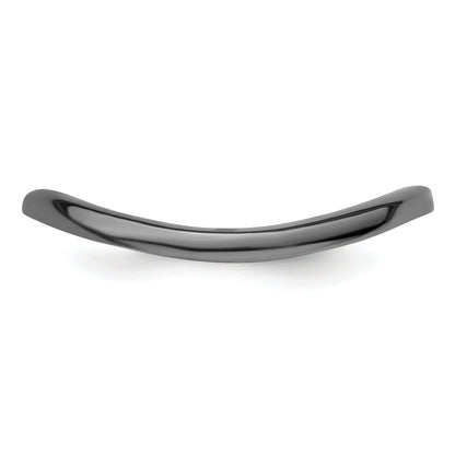 Sterling Silver Stackable Expressions Polished Black Plated Wave Ring