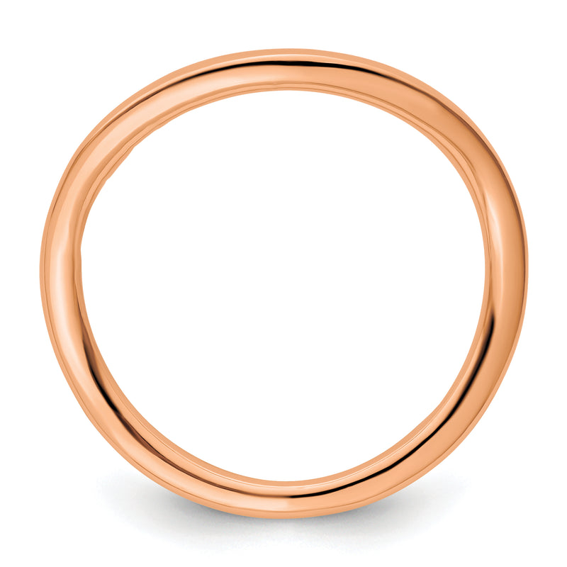 Sterling Silver Stackable Expressions Polished Pink Plated Wave Ring
