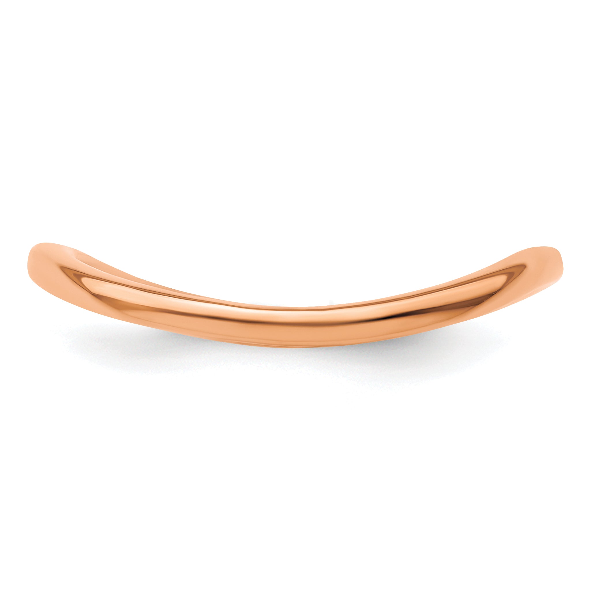 Sterling Silver Stackable Expressions Polished Pink Plated Wave Ring