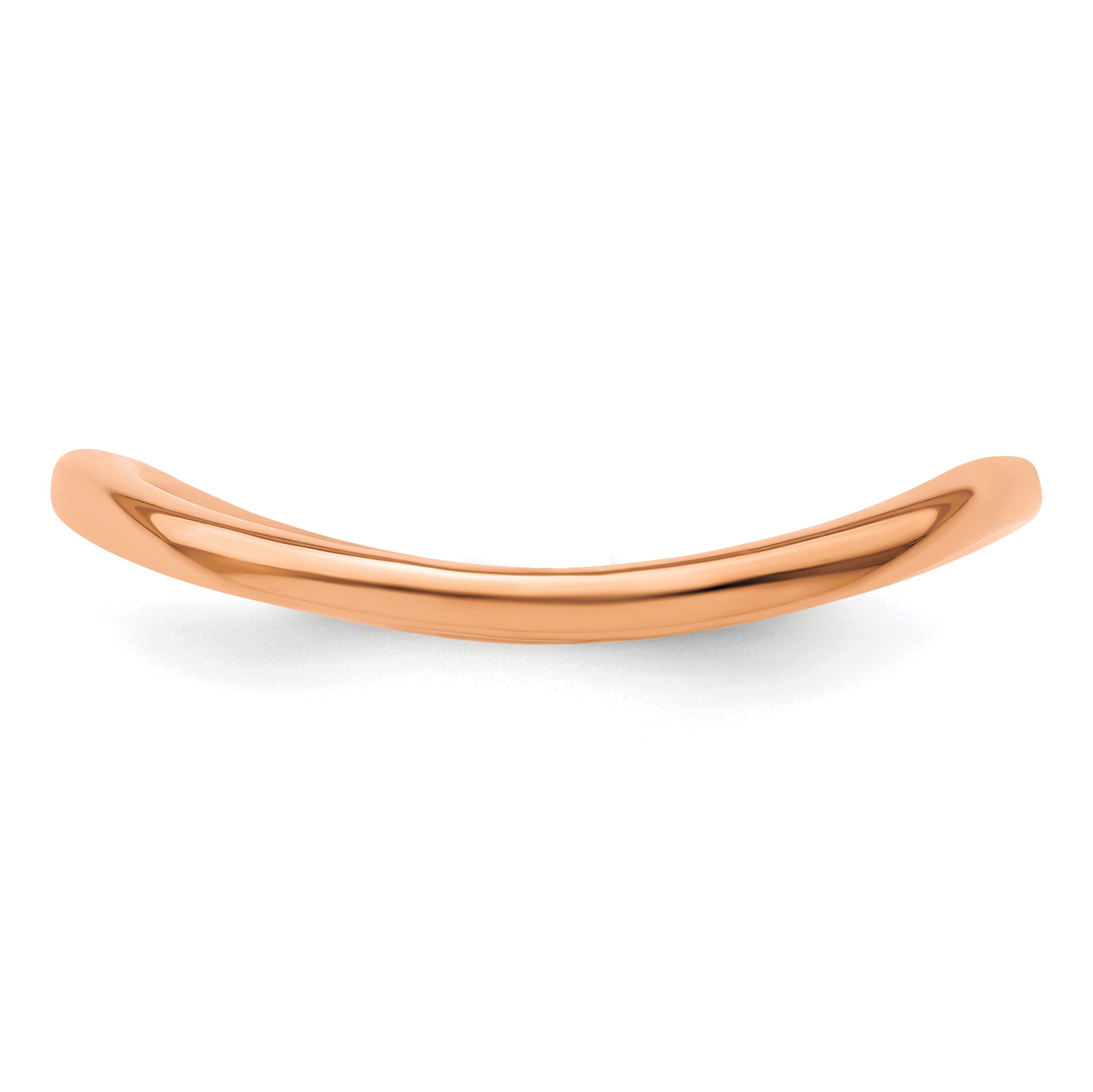 Sterling Silver Stackable Expressions Polished Pink Plated Wave Ring