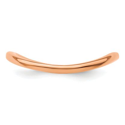 Sterling Silver Stackable Expressions Polished Pink Plated Wave Ring