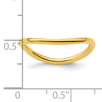 Sterling Silver Stackable Expressions Polished Gold Plate Wave Ring