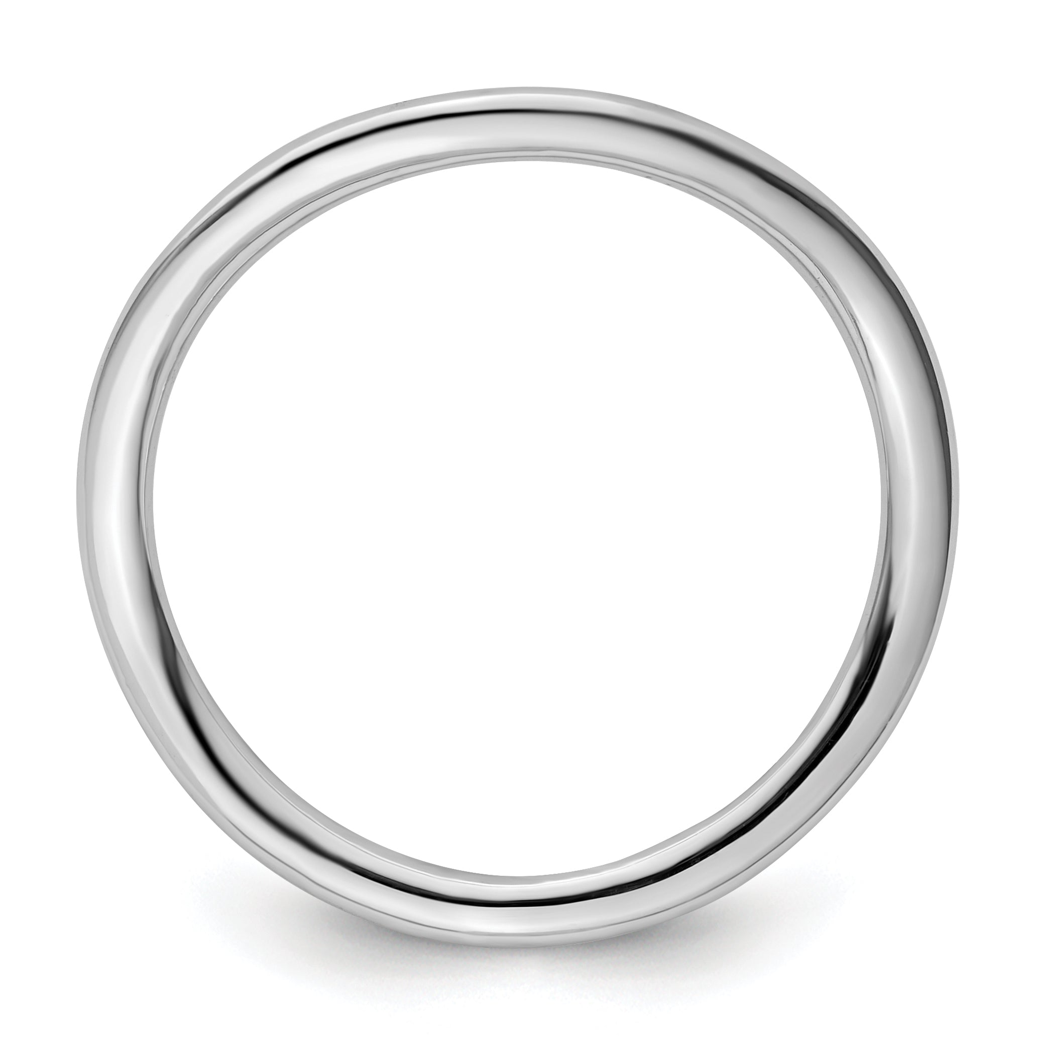 Sterling Silver Stackable Expressions Polished Rhodium Plate Wave Ring
