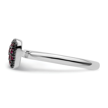 Sterling Silver Stackable Expressions Cr Ruby Heart Ring