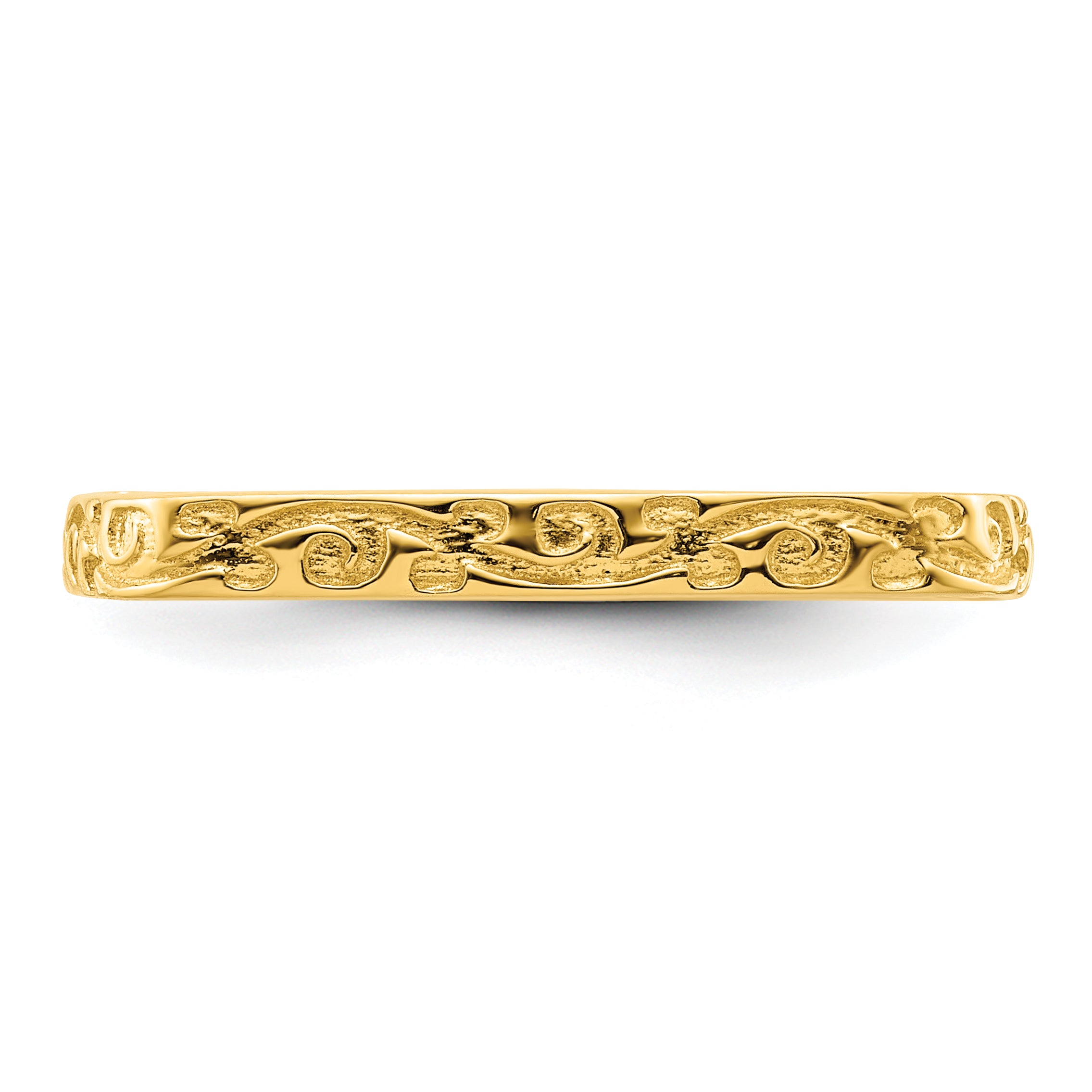 Sterling Silver Stackable Expressions Polished Gold Plated Square Ring