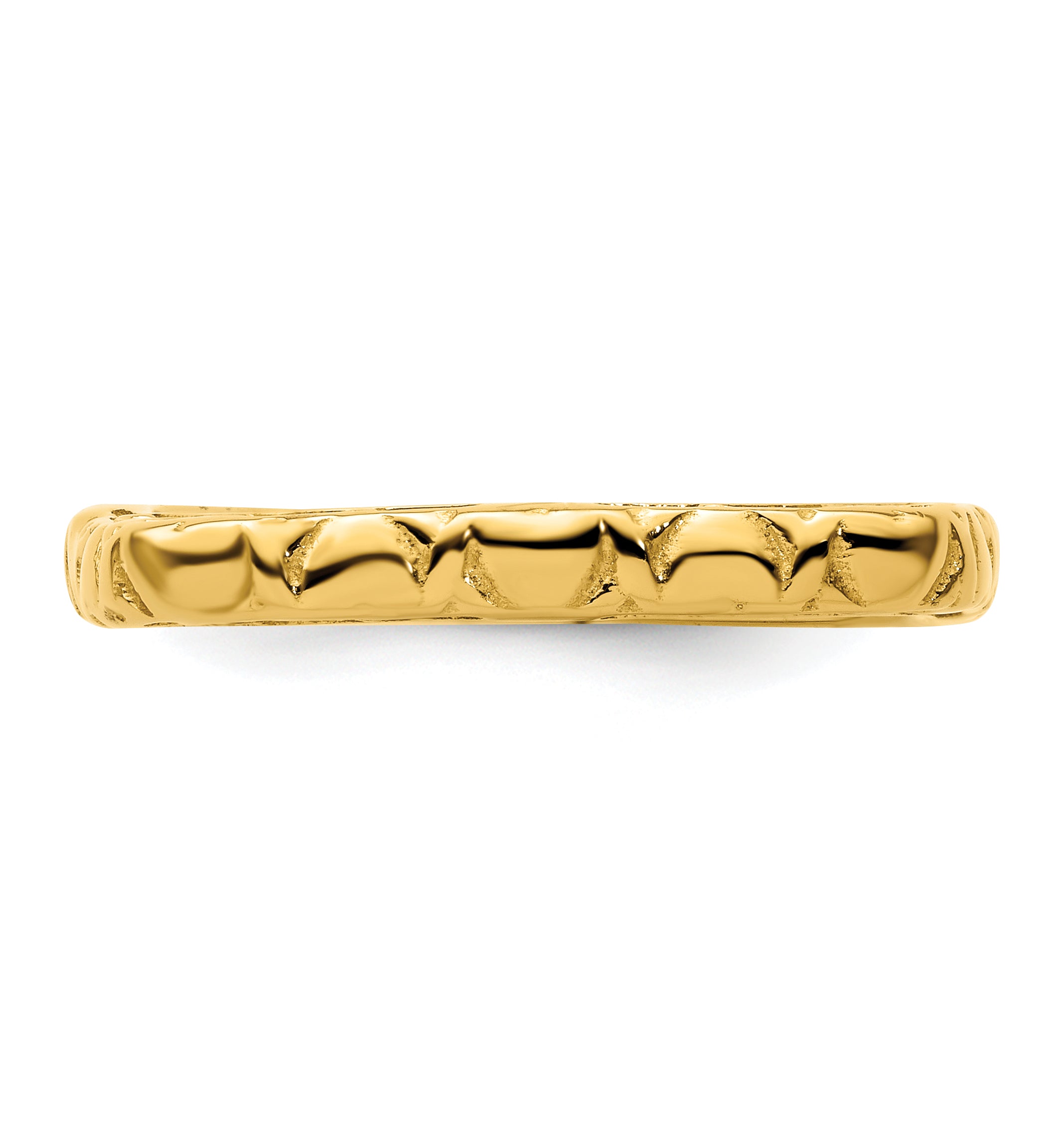 Sterling Silver Stackable Expressions Polished Gold Plated Square Ring