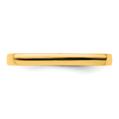 Sterling Silver Stackable Expressions Polished Gold Plated Square Ring