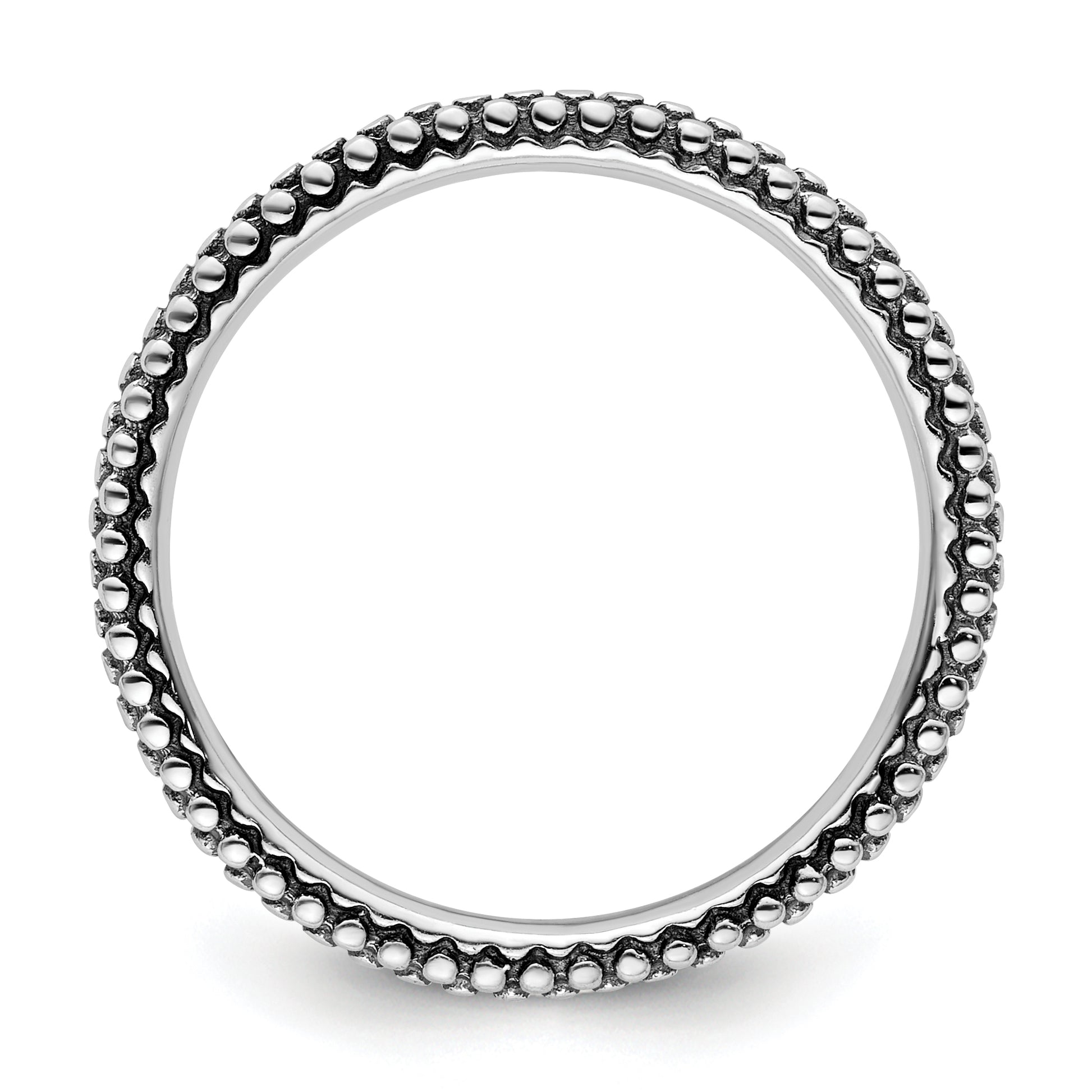 Sterling Silver Stackable Expressions Antiqued Ring