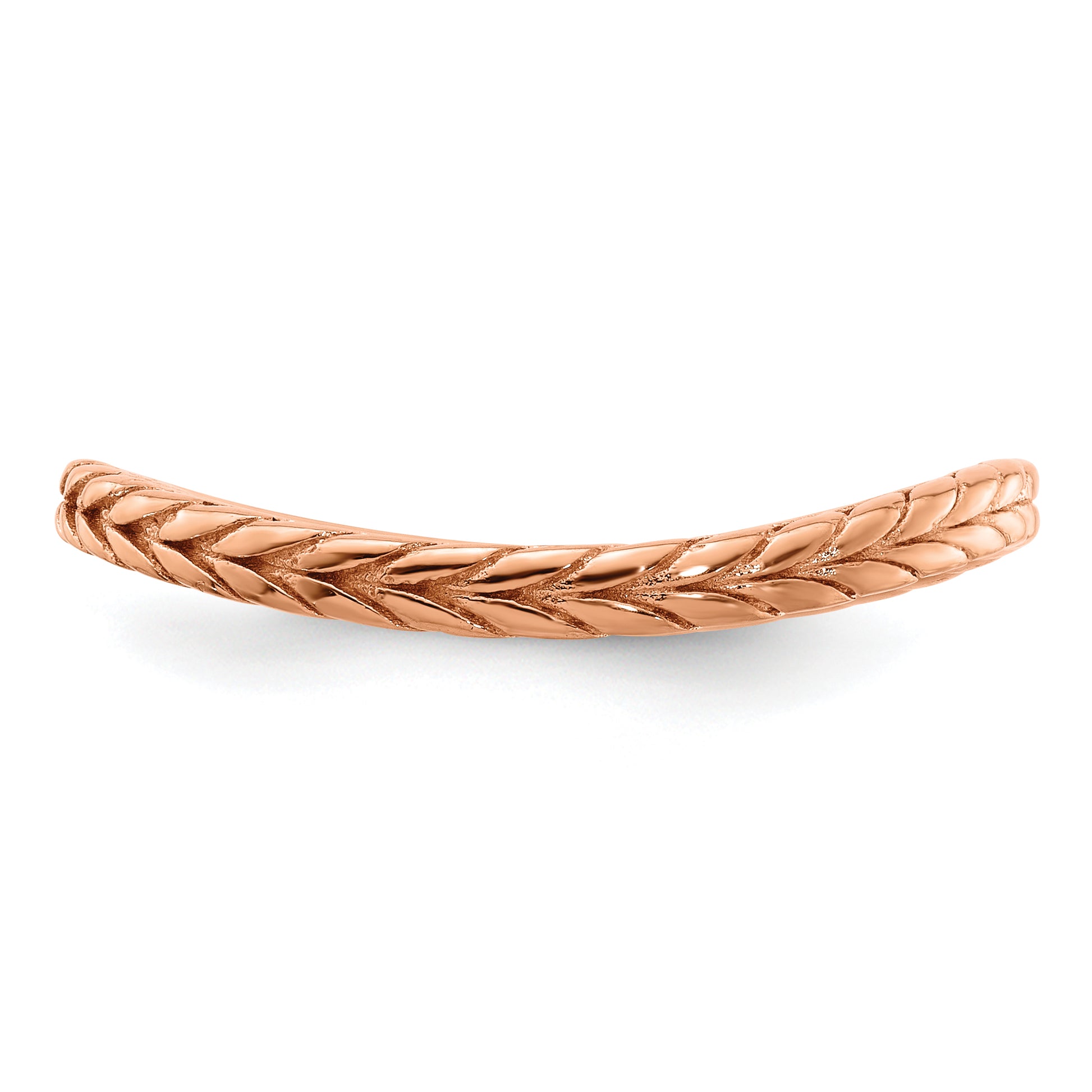 Sterling Silver Stackable Expressions Polished Pink Plated Wave Ring