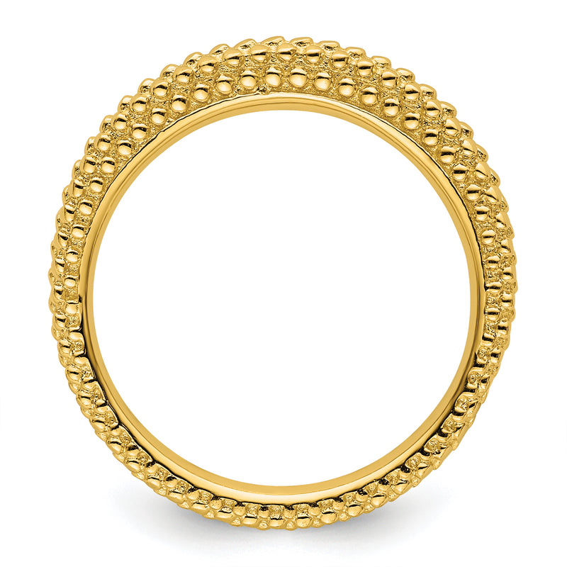 Sterling Silver Stackable Expressions Gold Plated Domed Ring