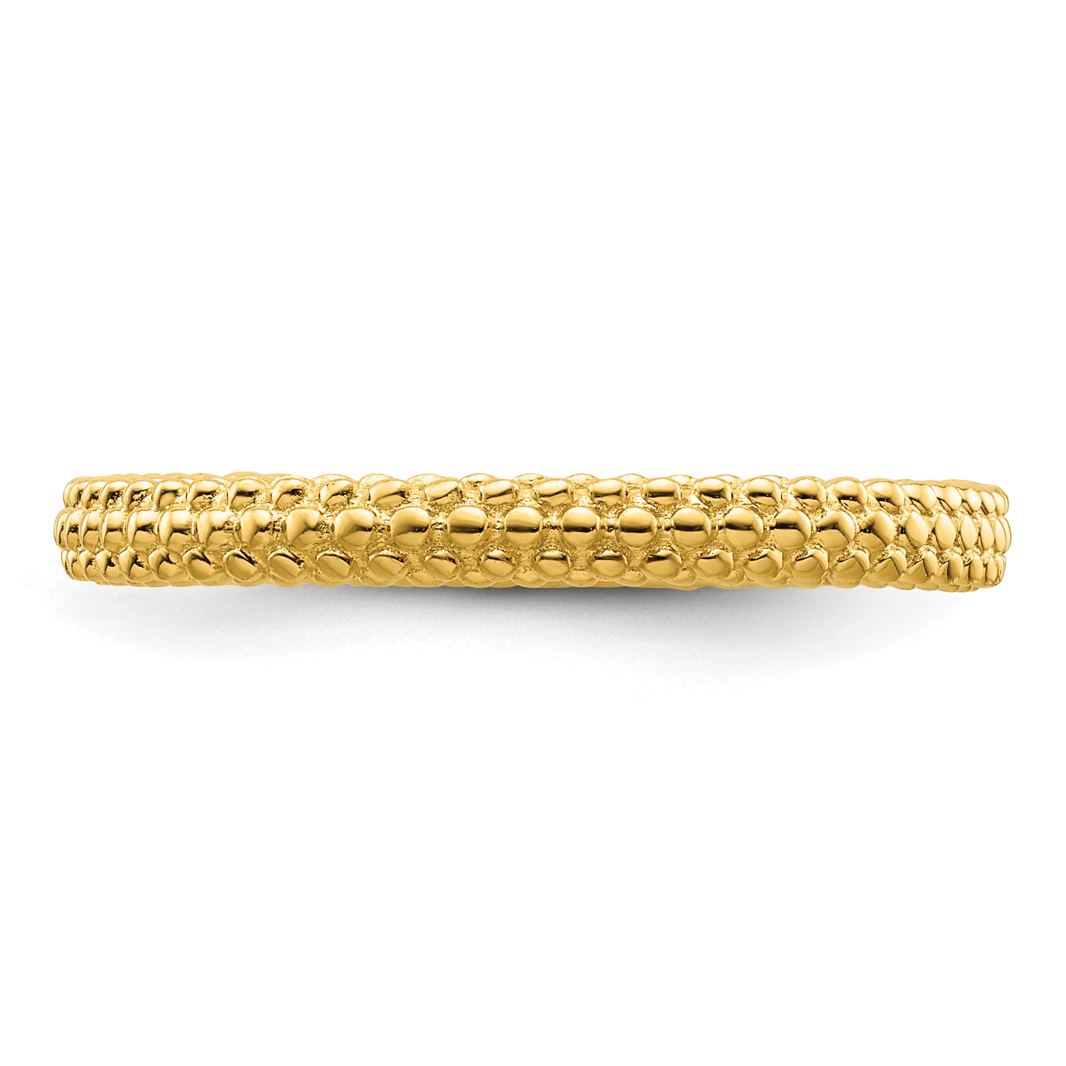 Sterling Silver Stackable Expressions Gold Plated Domed Ring