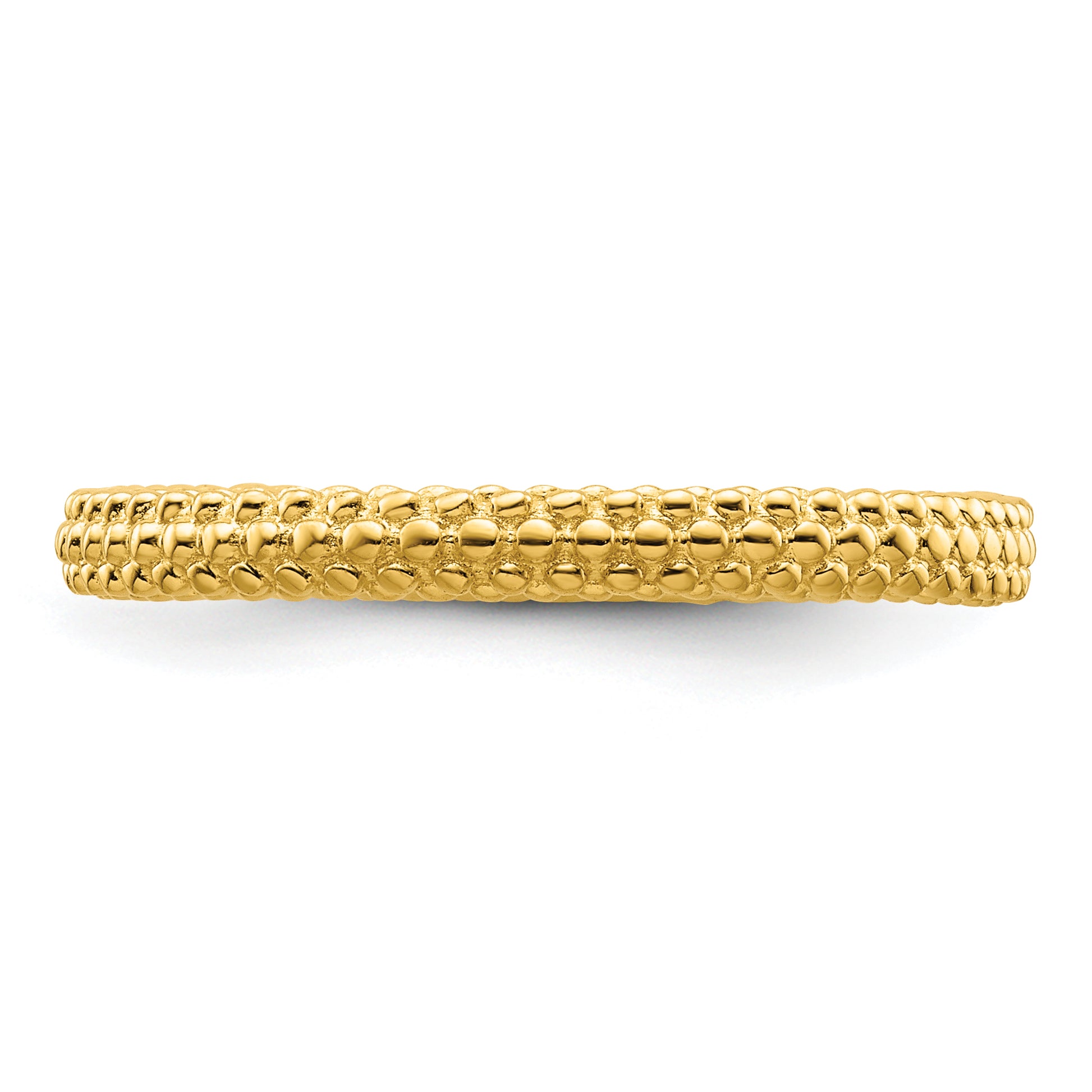 Sterling Silver Stackable Expressions Gold Plated Domed Ring