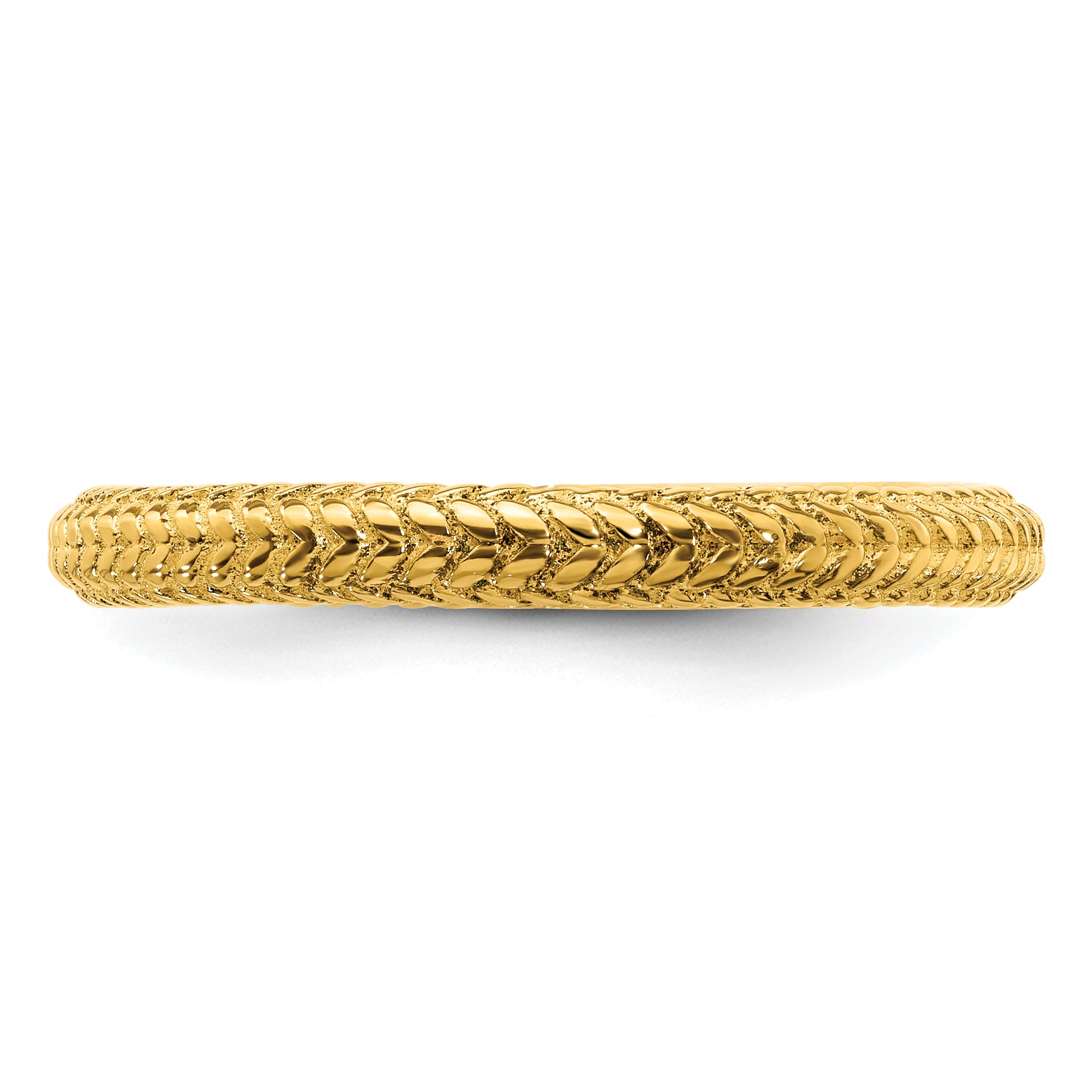 Sterling Silver Stackable Expressions Gold Plated Domed Ring