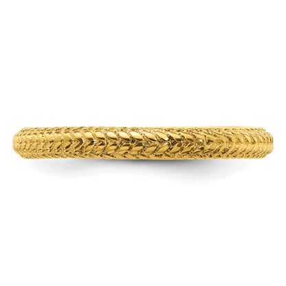 Sterling Silver Stackable Expressions Gold Plated Domed Ring