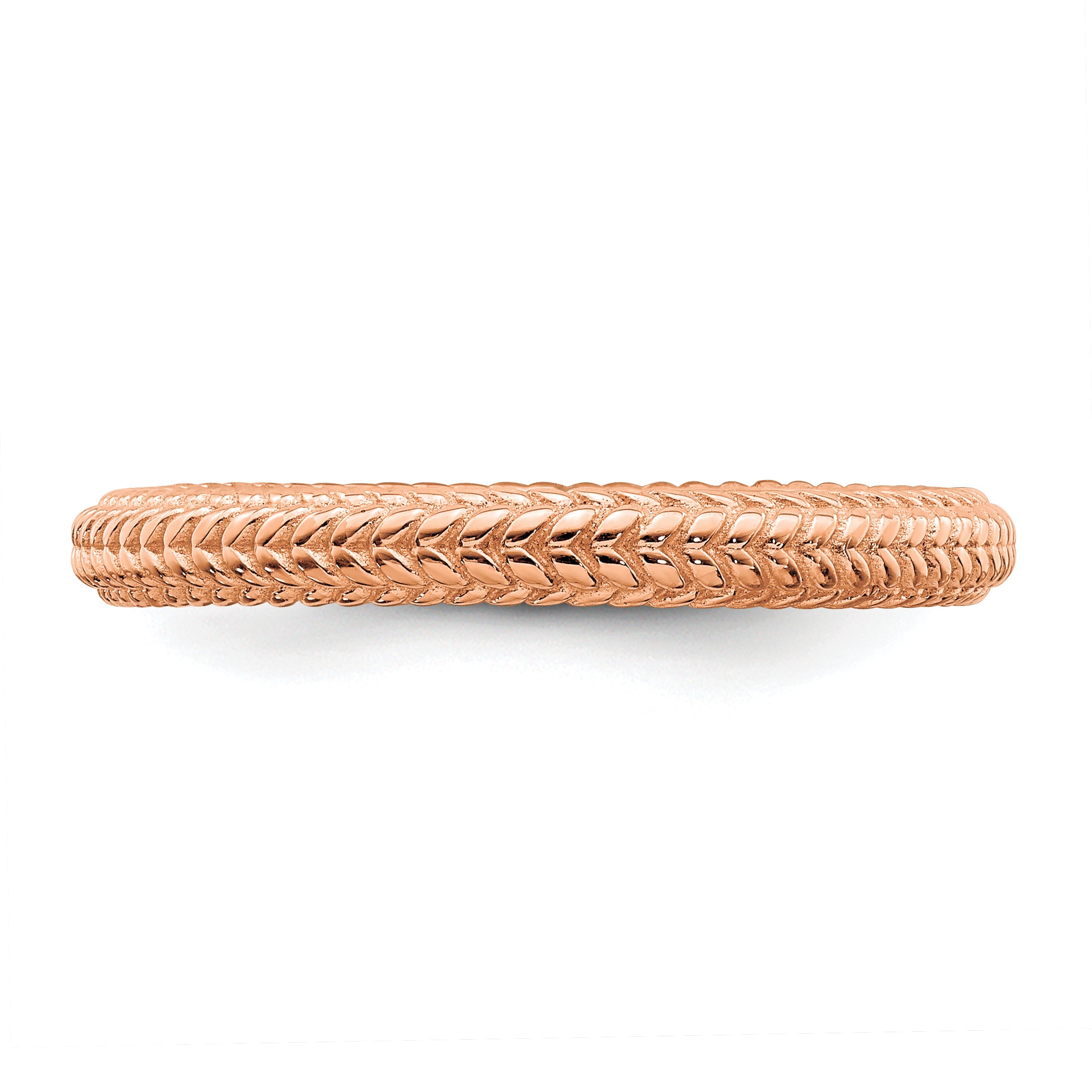 Sterling Silver Stackable Expressions Pink Plated Domed Ring