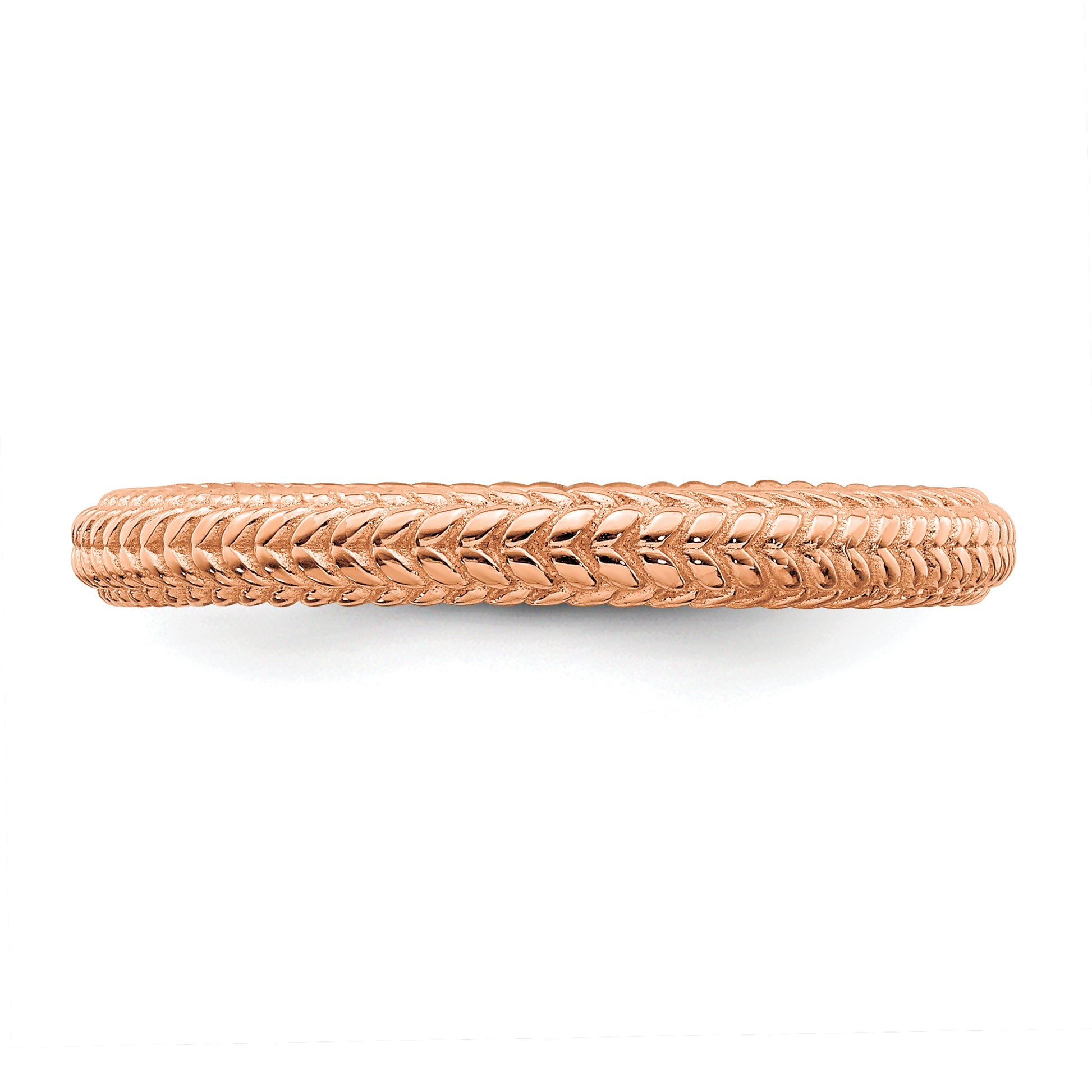 Sterling Silver Stackable Expressions Pink Plated Domed Ring