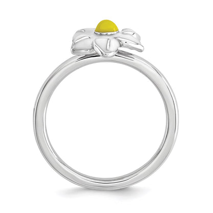 Sterling Silver Stackable Expressions Jonquil Ring (Size 6 Only)
