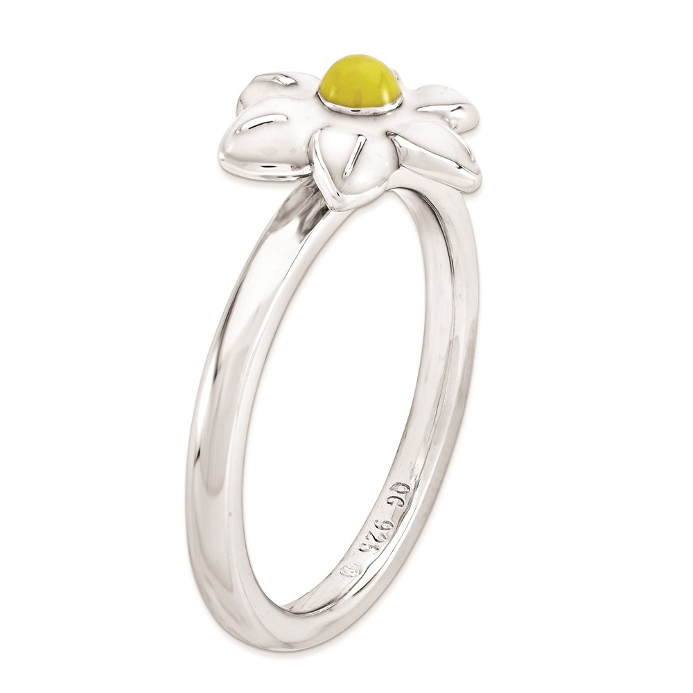 Sterling Silver Stackable Expressions Jonquil Ring (Size 6 Only)