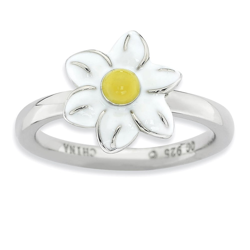 Sterling Silver Stackable Expressions Jonquil Ring (Size 6 Only)