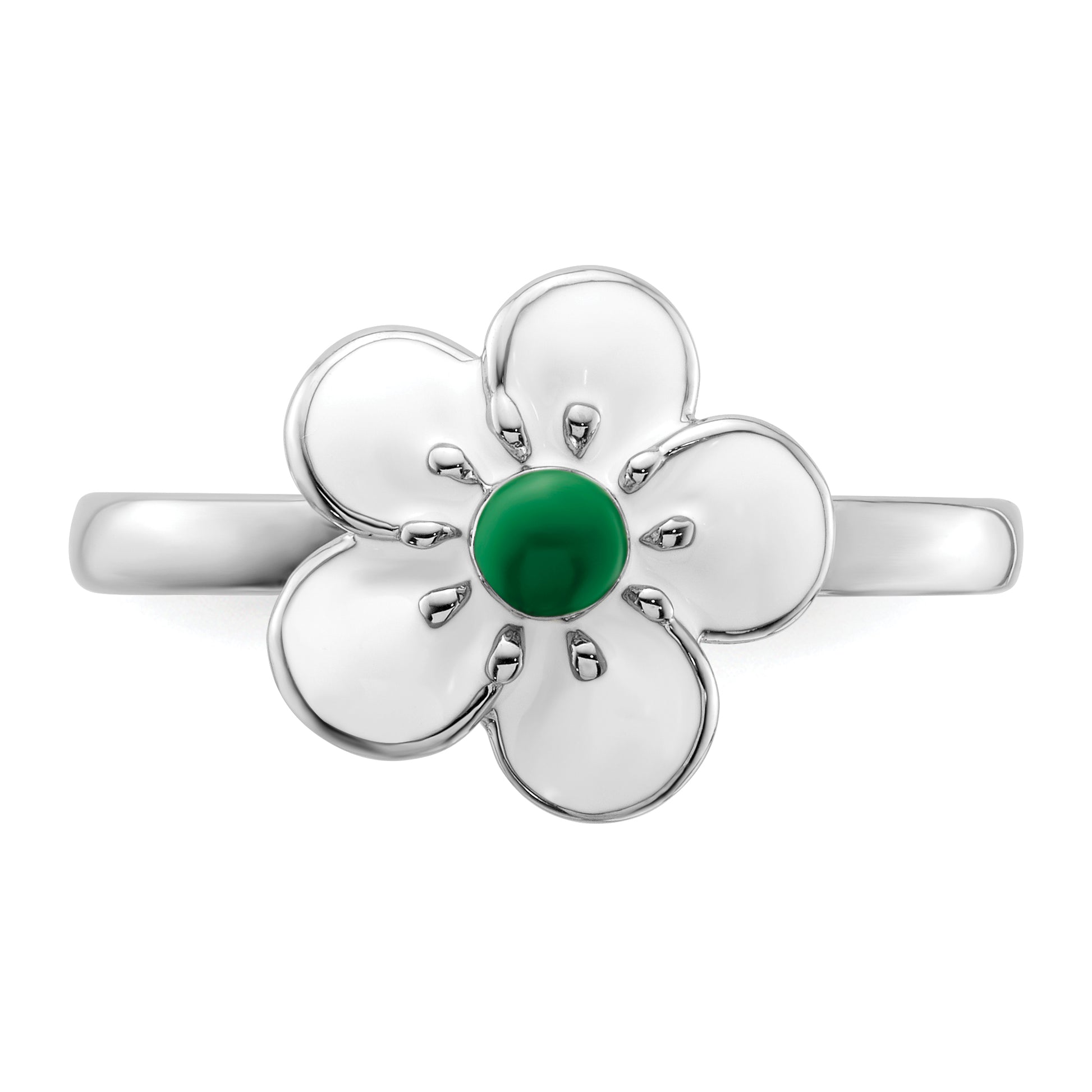 Sterling Silver Stackable Expressions Hawthorn Ring