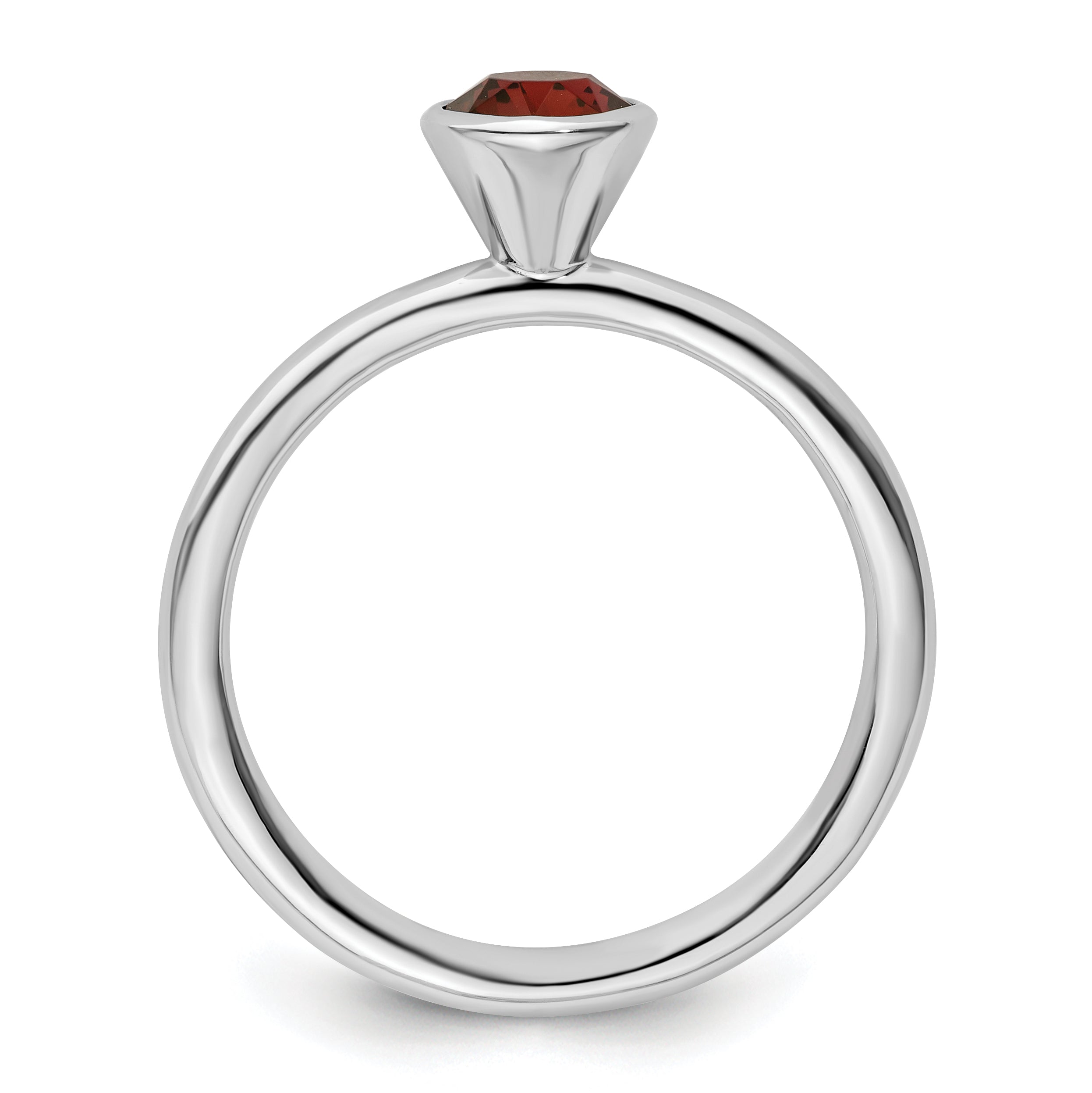 Sterling Silver Stackable Expressions High 5mm June Crystal Ring