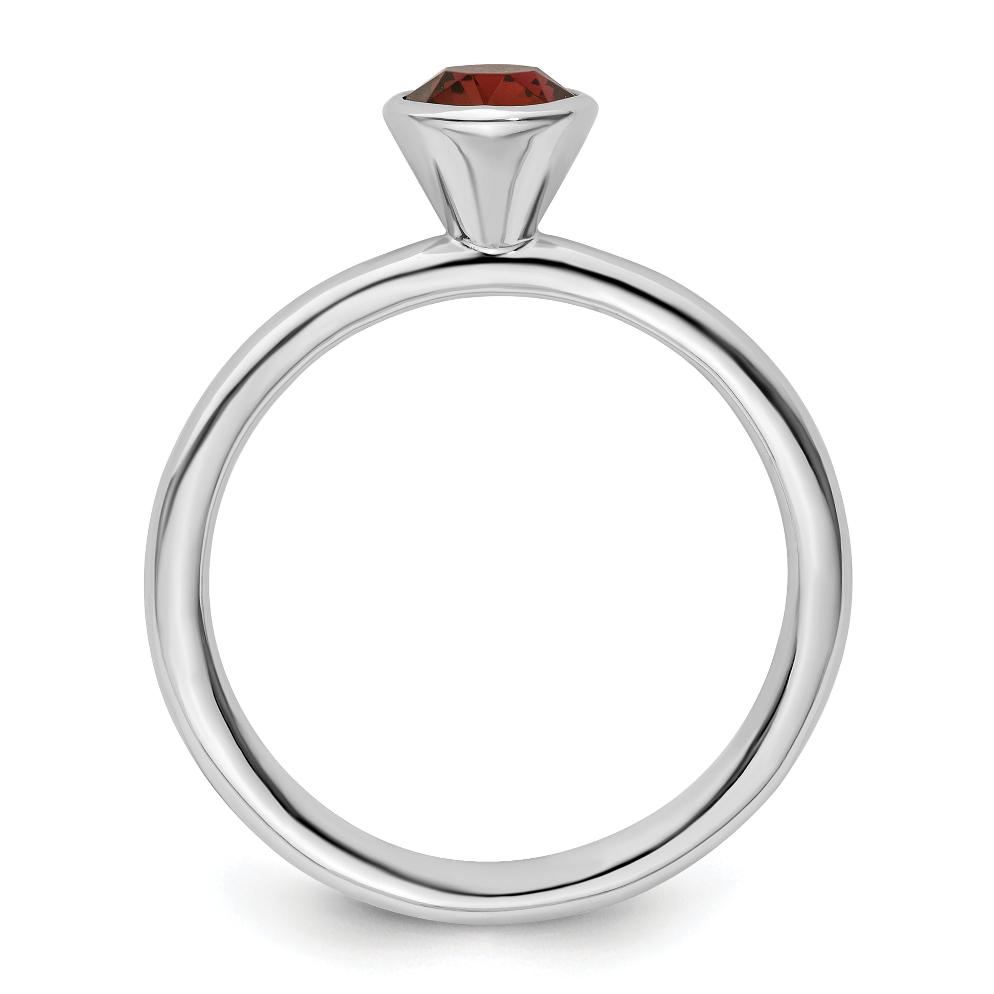 Sterling Silver Stackable Expressions High 5mm June Crystal Ring