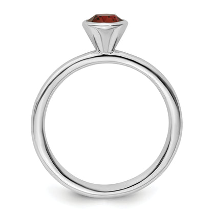 Sterling Silver Stackable Expressions High 5mm June Crystal Ring