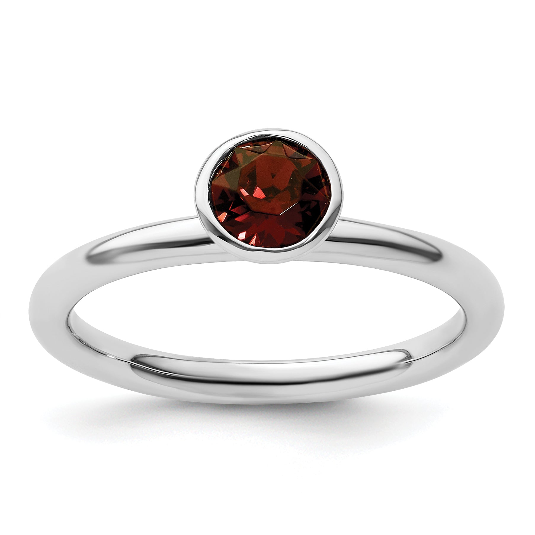 Sterling Silver Stackable Expressions High 5mm June Crystal Ring