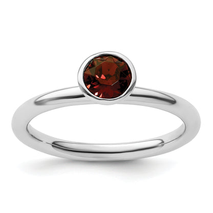 Sterling Silver Stackable Expressions High 5mm June Crystal Ring