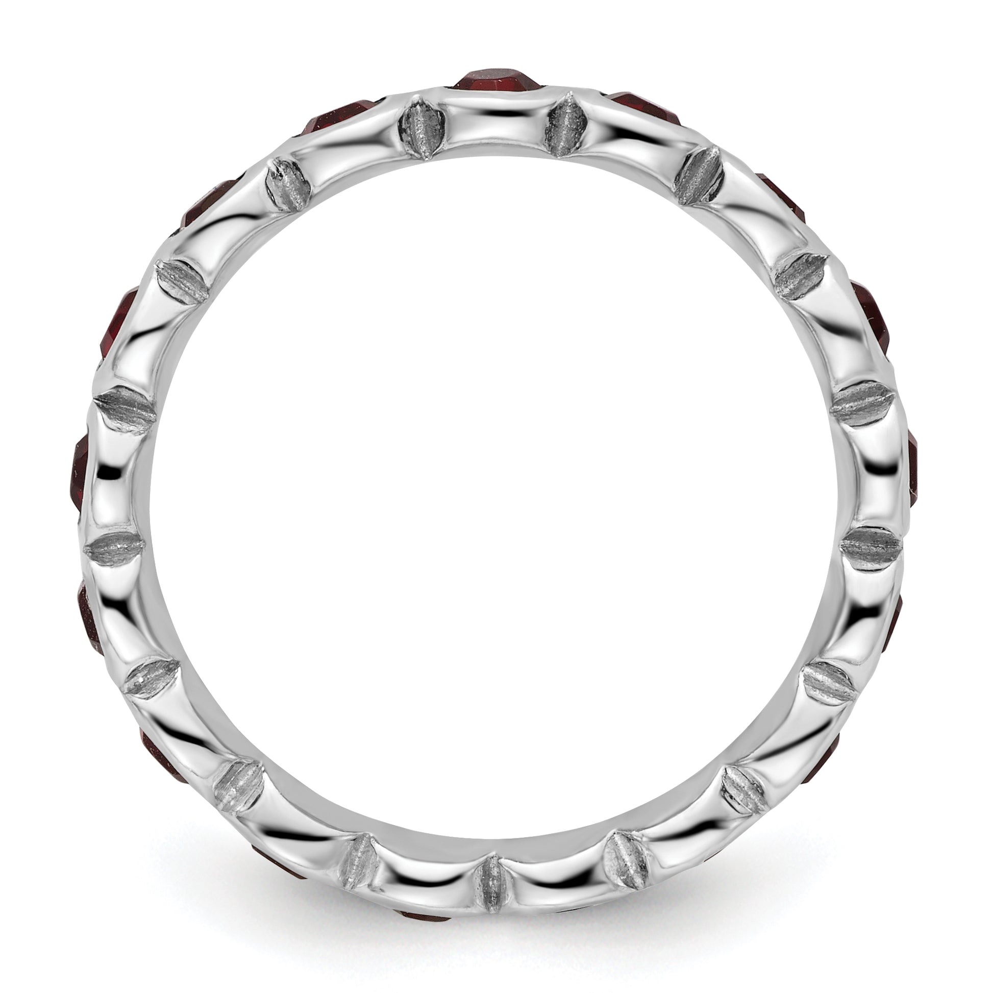 Sterling Silver Stackable Expressions January Crystal Ring